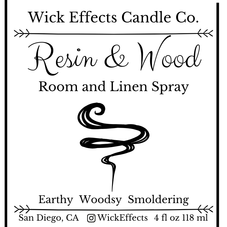 Resin & Wood Room & Linen Spray